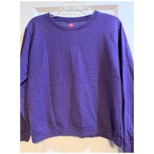 Purple fleece lined crew neck